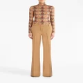 ETRO pressed-crease flared trousers - Brown