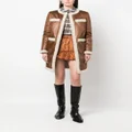 Dsquared2 faux-shearling collarless coat - Brown