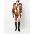 Dsquared2 faux-shearling collarless coat - Brown