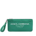 Dolce & Gabbana logo-print clutch bag - Green