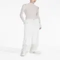 Dion Lee Grid Mesh Parachute semi-sheer trousers - White