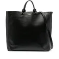 Jil Sander large Giro leather tote bag - Black