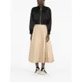 Moncler A-line midi skirt - Neutrals