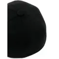 Lanvin logo-embroidered wool-cashmere cap - Black