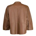 By Malene Birger long-sleeve leather shirt - Brown