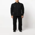 Alexander McQueen garment-dyed washed denim shirt - Black