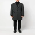 Brunello Cucinelli double-flap pocket wool-blend coat - Grey
