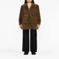 P.A.R.O.S.H. faux-shearling belted coat - Brown
