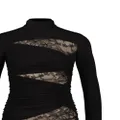 Giambattista Valli lace-panel jersey dress - Black