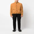 Bally button-up leather bomber jacket - Brown