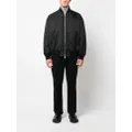 Emporio Armani zip-up satin-finish bomber jacket - Black