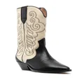 ISABEL MARANT 40mm two-tone leather western boots - Black