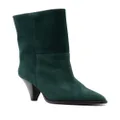 ISABEL MARANT Rouxa 75mm suede ankle boots - Green