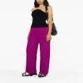 Missoni straight-leg zigzag-embroidery trousers - Purple