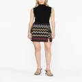 Missoni zigzag crochet-knit miniskirt - Black