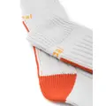 sacai logo intarsia-knit ribbed socks - Grey