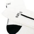 sacai logo intarsia-knit ribbed socks - White
