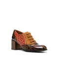 Chie Mihara Galoni 70mm colour-block leather broges - Brown
