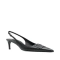 Dolce & Gabbana 70mm logo-embossed slingback pumps - Black