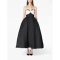 Carolina Herrera two-tone strapless silk gown - Black