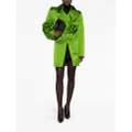 TOM FORD belted double-breasted silk coat - Green