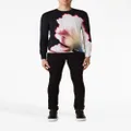 Alexander McQueen Solarised Flower-print cotton sweatshirt - Black