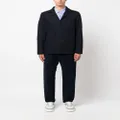 ASPESI notched-collar wool shirt jacket - Blue