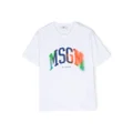 MSGM Kids logo-print cotton T-shirt - White