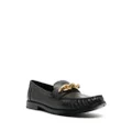 Coach chain-link detailing leather loafers - Black