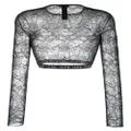 Dsquared2 Be Icon lace cropped top - Black