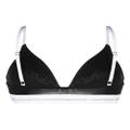 Dsquared2 Leaf-print logo-waistband bra - Black