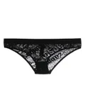 Dsquared2 logo-embroidered lace briefs - Black