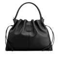 Tod's logo-patch leather bucket bag - Black