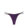 Philipp Plein crystal-embellished thong - Purple