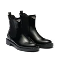Prada brushed leather ankle boots - Black