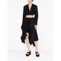 sacai asymmetric pleated skirt - Black