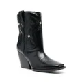Stella McCartney Cloudy Alter 85mm embroidery cowboy boots - Black