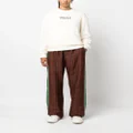 Emporio Armani coordinate-print cotton sweatshirt - Neutrals