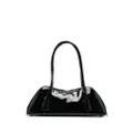 Blumarine high-shine finish leather tote bag - Black