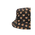 Moschino teddy-bear print bucket-hat - Black