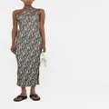 Nanushka printed one-shoulder midi dress - Neutrals