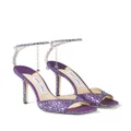 Jimmy Choo Saeda 100mm crystal-embellished sandals - Purple