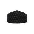 Dolce & Gabbana pinstripe-print wool flat cap - Black