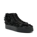 Viktor & Rolf x Superga flower-embellished high-top sneakers - Black