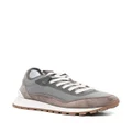 Brunello Cucinelli lace-up suede sneakers - Grey