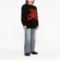 Alessandra Rich bear jacquard-knit jumper - Black
