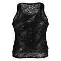 Dsquared2 logo-pattern knitted tank top - Black
