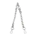 Maje logo-engraved chain-link shoulder strap - Silver