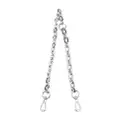 Maje logo-engraved chain-link shoulder strap - Silver