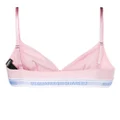 Dsquared2 Technicolor logo-waistband triangle bra - Pink